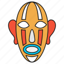 ivory coast, face mask, cultural mask, festive mask, african culture, ceremonial mask, tribal mask