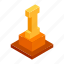 achievement, first, gold, isometric, place, victory, winner 
