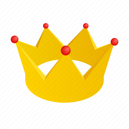 Crown, golden, isometric, king, queen, royal, ruby icon - Download on Iconfinder