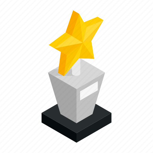 Achievement, award, competition, gold, isometric, star, success icon - Download on Iconfinder