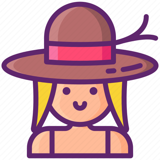 Female, hat, summer, sun icon - Download on Iconfinder