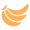 banana, fresh, fruits, tropical