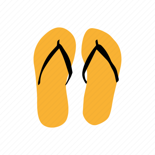 Casual, flip-flops, holidays, infradito, leisure, yellow icon - Download on Iconfinder