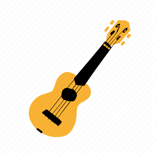 Guitar, hawaii, music, musical instrument, ukulele, yellow icon - Download on Iconfinder