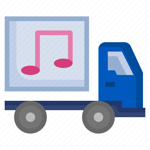 Music, truck, delivery, shipping icon - Download on Iconfinder
