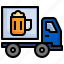 beer, truck, delivery, shipping 