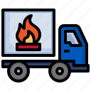 fire, truck, delivery, shipping