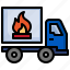 fire, truck, delivery, shipping 
