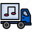 music, truck, delivery, shipping 