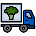 vegetable, truck, delivery, shipping