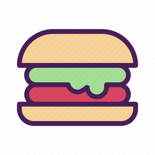 Bread, bun, food, hamburger, set, tukicon, vegetable icon - Download on Iconfinder