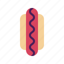 food, hotdog, sausage, set, tukicon