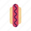 food, hotdog, sausage, set, tukicon 