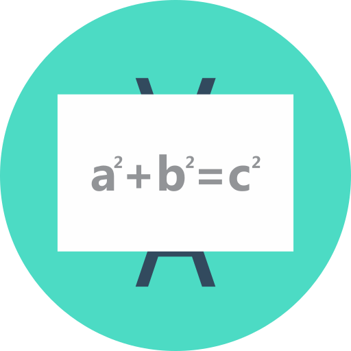 A^2+b^2=c^2, math tutor, pythagorean theorem, white board, white board tutor icon - Free download