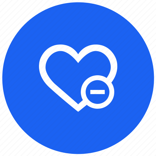 Erase, heart, like, love, minus, operation icon - Download on Iconfinder