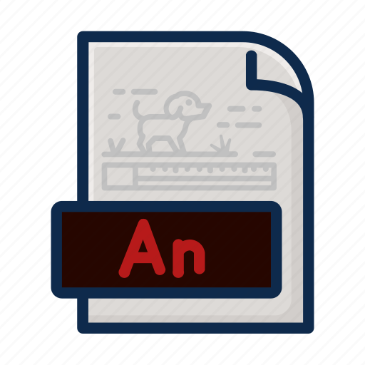 An, animate, animations, document, file, file type, type icon - Download on Iconfinder