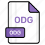 odg, file, format, page, document, sheet, paper 