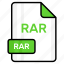 rar, file, format, page, document, sheet, paper 
