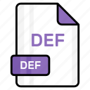 def, file, format, page, document, sheet, paper