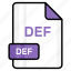 def, file, format, page, document, sheet, paper 