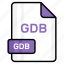 gdb, file, format, page, document, sheet, paper 