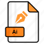 ai, file, format, page, document, sheet, paper 