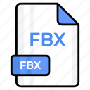 fbx, file, format, page, document, sheet, paper