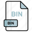 bin, file, format, page, document, sheet, paper 