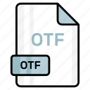 otf, file, format, page, document, sheet, paper