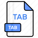 tab, file, format, page, document, sheet, paper