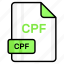 cpf, file, format, page, document, sheet, paper 
