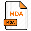 mda, file, format, page, document, sheet, paper