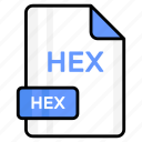 hex, file, format, page, document, sheet, paper