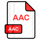 aac, file, format, page, document, sheet, paper
