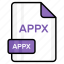 appx, file, format, page, document, sheet, paper