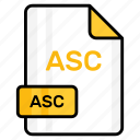 asc, file, format, page, document, sheet, paper