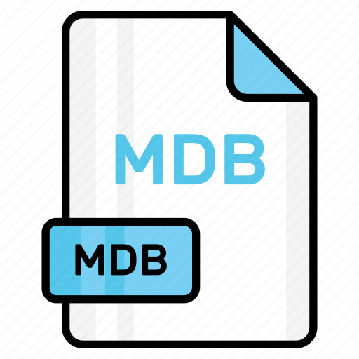 Mdb, file, format, page, document, sheet, paper icon - Download on Iconfinder