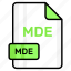mde, file, format, page, document, sheet, paper 