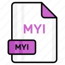 myi, file, format, page, document, sheet, paper