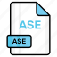 ase, file, format, page, document, sheet, paper 