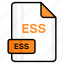 ess, file, format, page, document, sheet, paper 