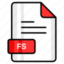 fs, file, format, page, document, sheet, paper