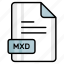 mxd, file, format, page, document, sheet, paper 