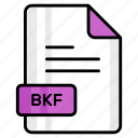 bkf, file, format, page, document, sheet, paper