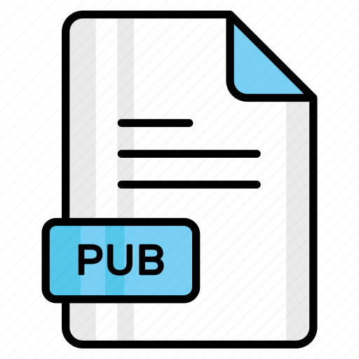 Pub, file, format, page, document, sheet, paper icon - Download on Iconfinder