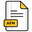 afm, file, format, page, document, sheet, paper 