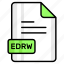 edrw, file, format, page, document, sheet, paper 
