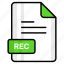 rec, file, format, page, document, sheet, paper 