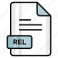 rel, file, format, page, document, sheet, paper 