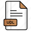 udl, file, format, page, document, sheet, paper 